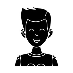 Young man cartoon icon vector illustration graphic design