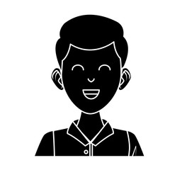 Young man cartoon icon vector illustration graphic design