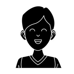 Young man cartoon icon vector illustration graphic design