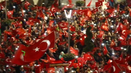27 July 2016,Konyal - TURKEY: After the military coup in Turkey continues to keep democracy seizures occur in people with flag