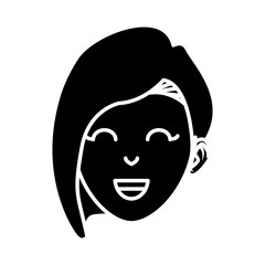 Young woman cartoon icon vector illustration graphic design