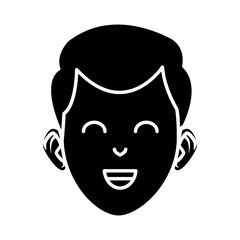 Young man cartoon icon vector illustration graphic design