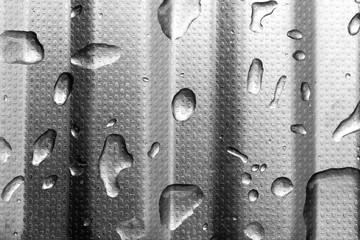 Water on metal surface as background