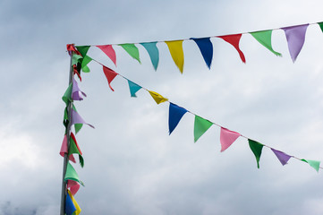 Colorful string pennant flags