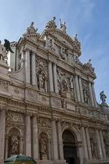 Fototapeta na wymiar Facade of Santa Maria del Giglio, church in Venezia, Venice, Italy, Europe 