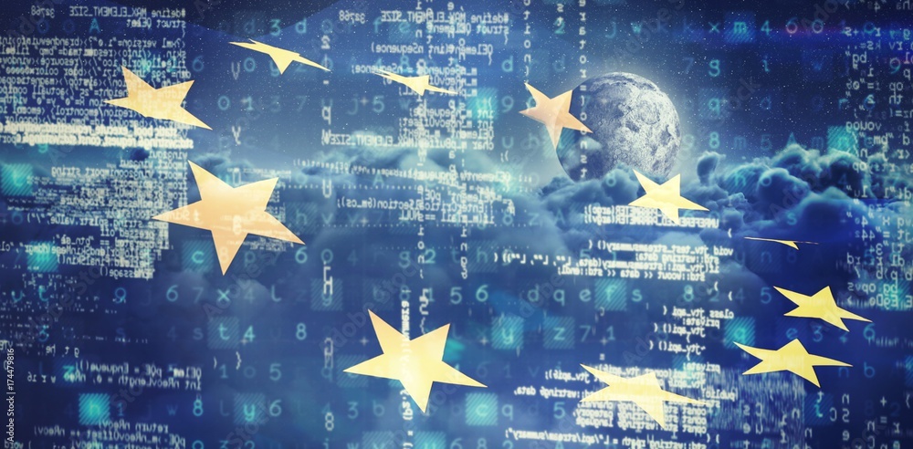 Poster composite image of image of data