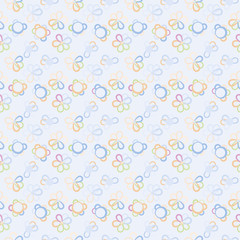 vector baby seamless flowers pattern