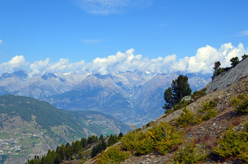 Schweizer Alpen im Wallis