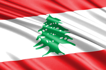 waving flag Lebanon