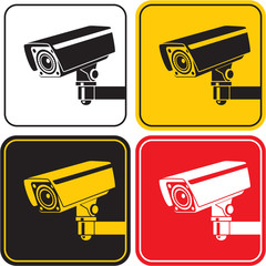 video surveillance camera sign. CCTV