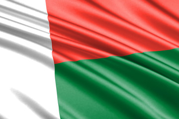 waving flag Madagascar
