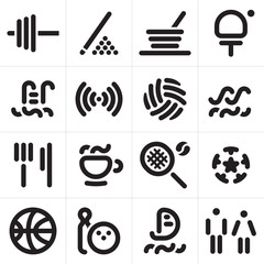 Hotel Icons Signs Symbols vector set. Modern design collection