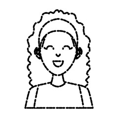 Young woman cartoon icon vector illustration graphic design