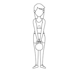 woman athlete weight lifting avatar