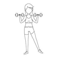 woman athlete weight lifting avatar