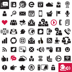 Communication icons. Web icons set. Internet icons collection.