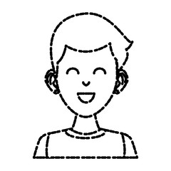 Young man cartoon icon vector illustration graphic design