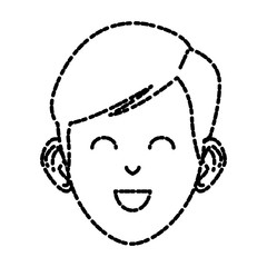 Young man cartoon icon vector illustration graphic design