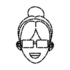 Young woman cartoon icon vector illustration graphic design