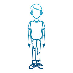 Young man cartoon icon vector illustration graphic design