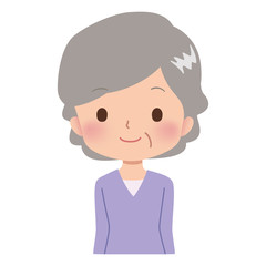 女性　シニア　イラスト