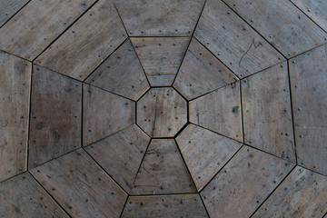 Hexagon pattern wood floor