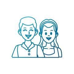 Obraz na płótnie Canvas Young couple cartoon icon vector illustration graphic design
