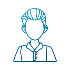 Young man cartoon icon vector illustration graphic design