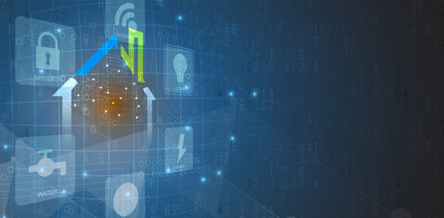 smart home technology futuristic concept for business background