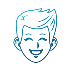 Young man cartoon icon vector illustration graphic design