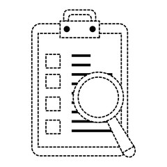 checklist clipboard with magnifying glass