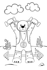 Ein sportlicher Bär.