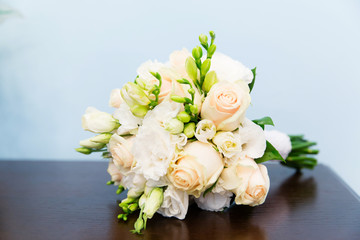 Beautiful bridal bouquet of flowers