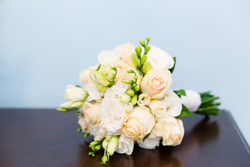 Beautiful bridal bouquet of flowers