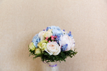Beautiful bridal bouquet of flowers