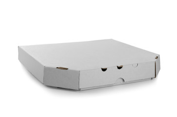 Pizza box on white background