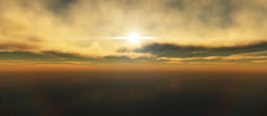 Fototapeta premium clouds sky sunset land