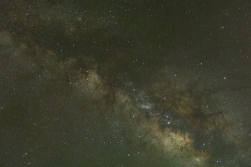 Close up of milky way galaxy with stars and space dust in the universe