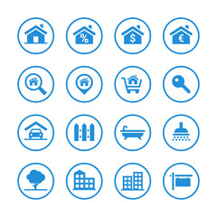 Real estate icon set