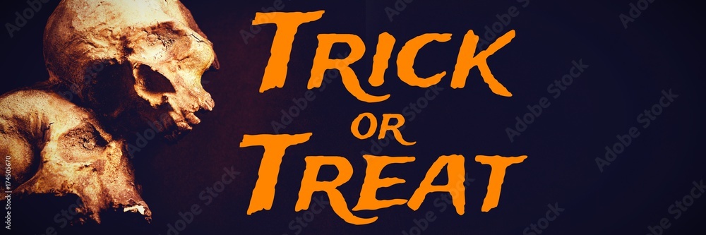 Canvas Prints Composite image of graphic image of trick or treat text