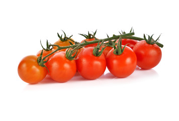 tomatoes on white background.