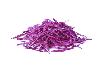 red cabbage isolated on white background.