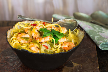 Prawn and coconut laksa