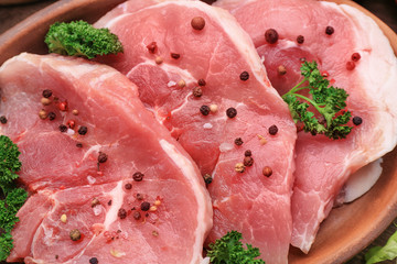 Fresh raw meat, closeup