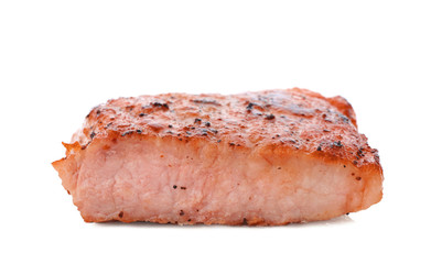 Tasty steak on white background