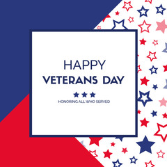 Fototapeta na wymiar Veterans day vector greeting card