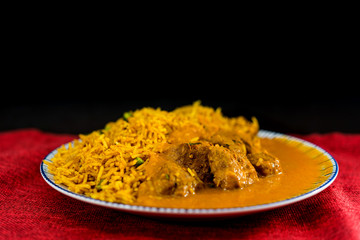 Handmade Indian curry chicken rice