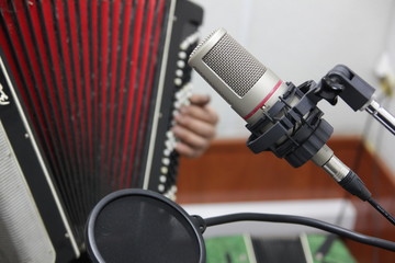 microphone Studio accordion