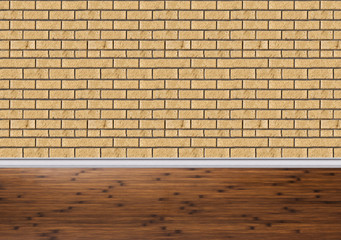 Empty interior. Natural flooring. Design background