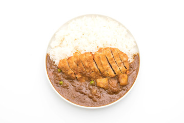 fried cutlet pork with curry on rice